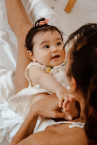 baby smiling at photoshoot in connecticut