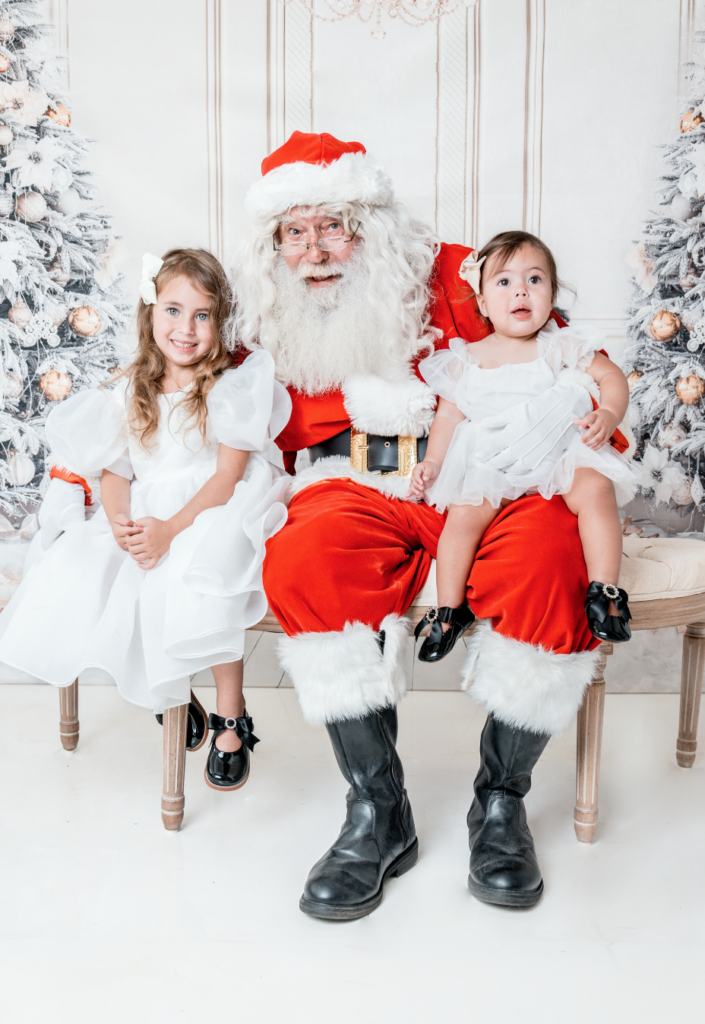 children sitting with santa in fairfield ct